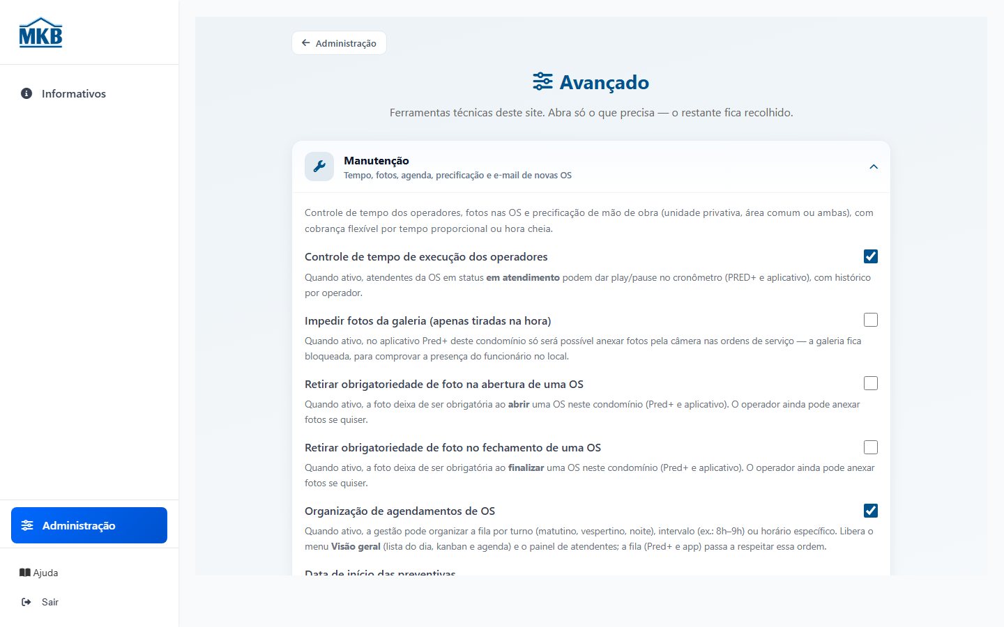 Sanfona Manutenção no Avançado.