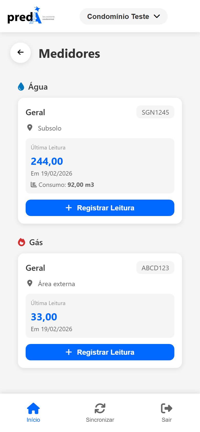 Leitura no aplicativo.